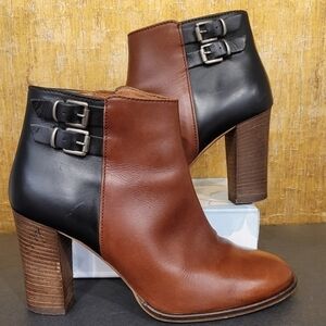 MADEWELL Reid Black & Brown Leather Boots Women’s size 6.5